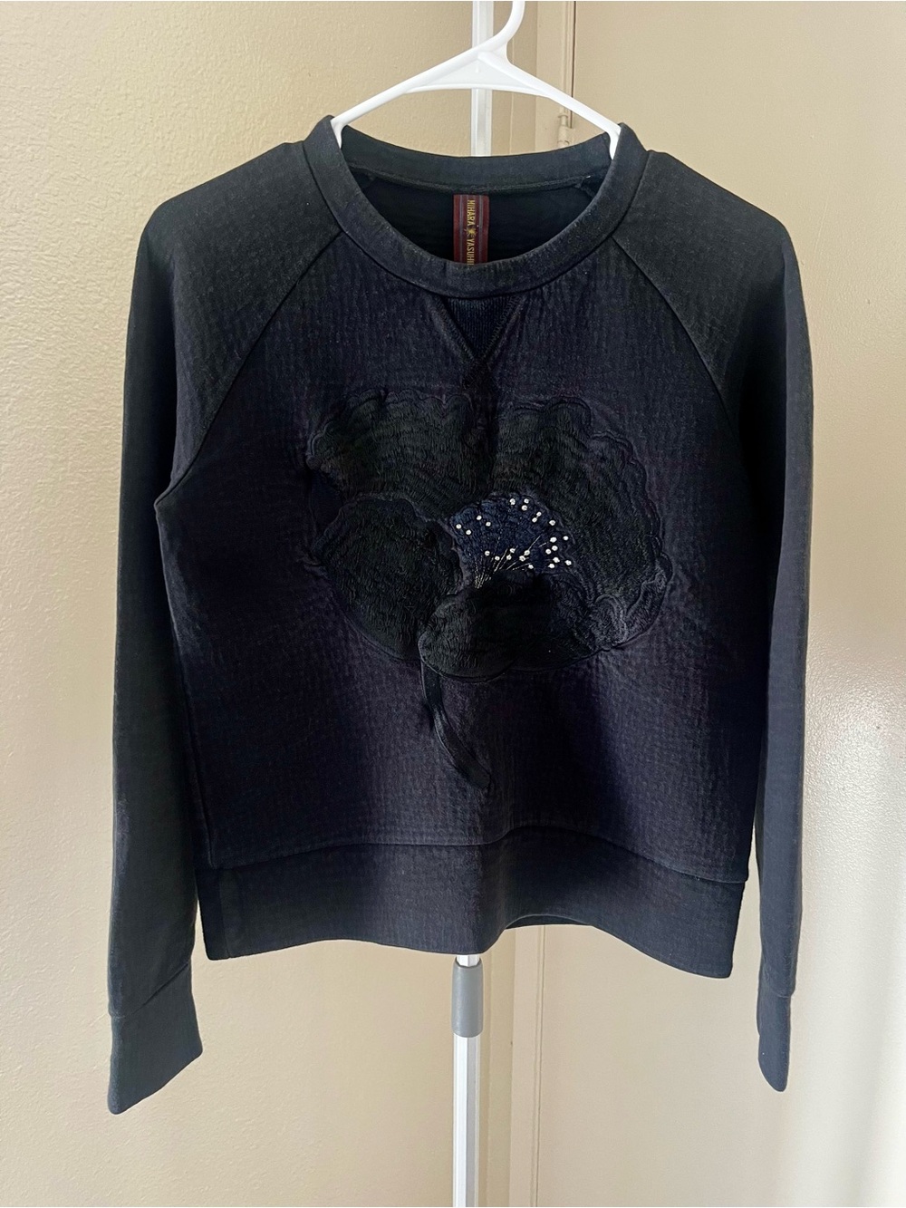 Mihara Yashuhiro Flower Embroidered Sweatshirt Size 38